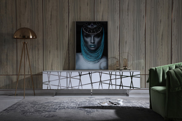 Modrest Kilson Modern White Tv Stand Model VGVCTV1819