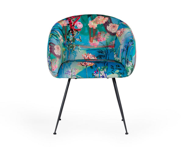Modrest Roxann Contemporary Floral Velvet Dining Chair Model VGEUMC-9292CH-A