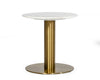 Modrest Fairway Glam White Marble And Brushed Gold End Table Model VGEUMC-6931ET