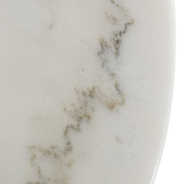 Fairway Glam White Marble and Brushed Gold Bar Table