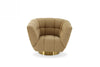 Divani Casa Granby Glam Mustard And Gold Fabric Chair Model VGODZW-946-CHR