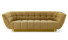 Granby Glam Mustard and Gold Fabric Sofa