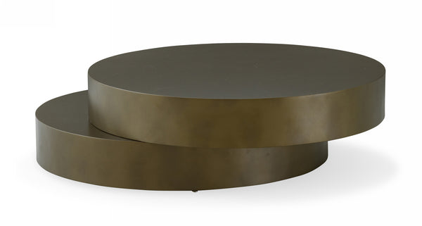 Modrest Grayson Glam Brushed Bronze Metallic Coffee Table Model VGODLZ-218C