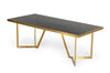 Modrest Nolte Glam Black Zebrawood And Gold Dining Table Model VGODLZ-223DT