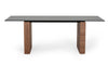 Modrest Maggie Modern Walnut And Black Ceramic Top Dining Table Model VGDWJ3555-1