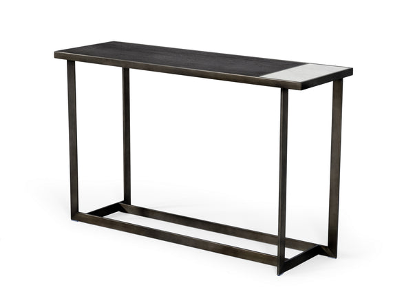 Modrest Fargo Modern Ceramic & Grey Walnut Console Table Model VGHB320D