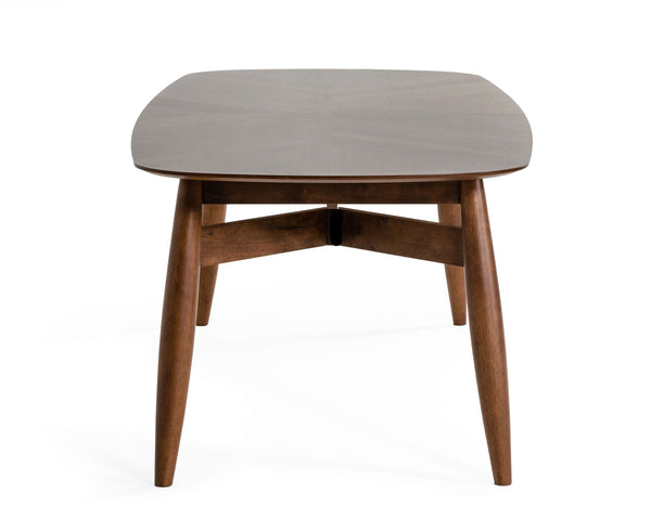 Ackley Modern Walnut Rectangular Dining Table