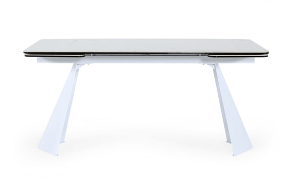 Modrest Encanto Modern White Ceramic Dining Table Model VGNS8762-DT