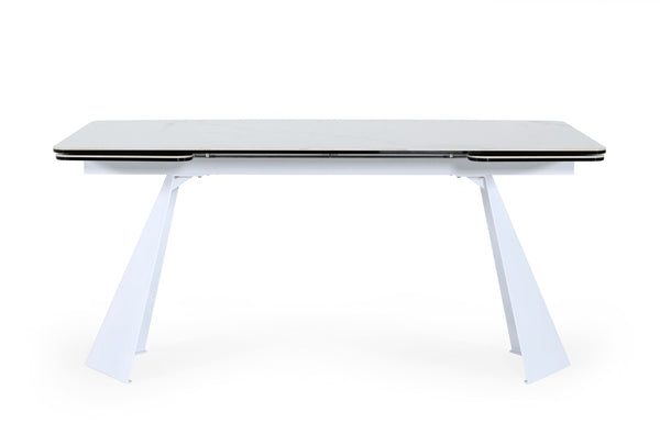 Modrest Encanto Modern White Ceramic Dining Table Model VGNS8762-DT
