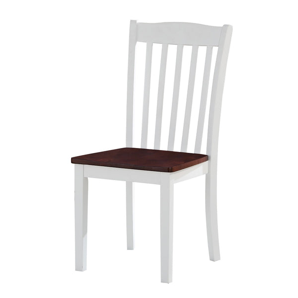 ACME Green Leigh White & Walnut Side Chair (Set-2) Model 77077