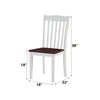 ACME Green Leigh White & Walnut Side Chair (Set-2) Model 77077