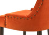ACME Farren Orange Velvet & Weathered Oak Side Chair (Set-2) Model 77164