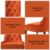 ACME Farren Orange Velvet & Weathered Oak Side Chair (Set-2) Model 77164