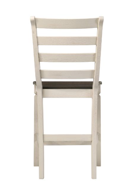 ACME Tasnim Oak & Antique White Counter Height Chair (Set-2) Model 77183