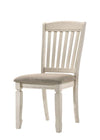 ACME Fedele Tan Fabric & Cream Side Chair (Set-2) Model 77192