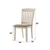 ACME Fedele Tan Fabric & Cream Side Chair (Set-2) Model 77192