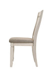 ACME Fedele Tan Fabric & Cream Side Chair (Set-2) Model 77192