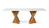 Modrest Cadence Modern Walnut & Marble Dining Table Model VGCSDT-1571-MRB