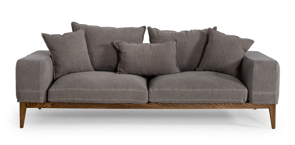 Divani Casa Corina Modern Grey Fabric Sofa Model VGUIMY694