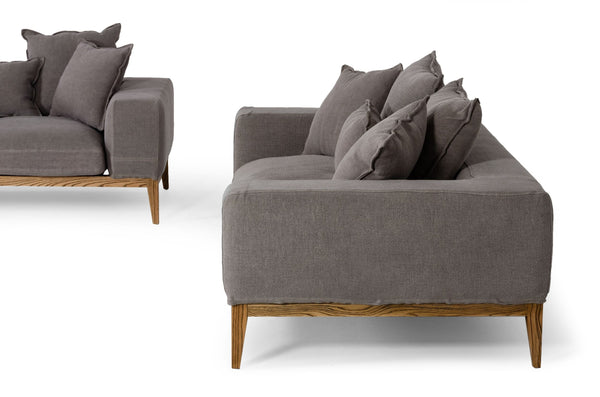 Corina Modern Grey Fabric Sofa