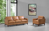 Divani Casa Naylor Modern Brown Italian Leather Split Chair Model VGCA6394-BRN-CH