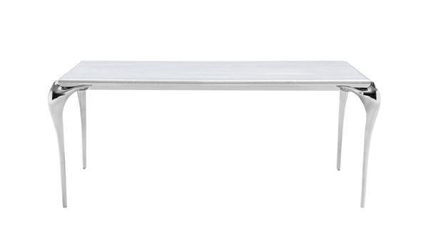 Modrest Vince Modern Faux Marble & Stainless Steel Dining Table Model VGZAT107-DT-1
