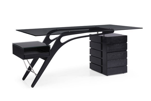 Modrest Suffolk Contemporary Black Ash Desk Model VGVCBT001-BLK