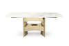 Modrest Marmot White Marble And Champagne Gold Dining Table Model VGVCT005-22-WHT