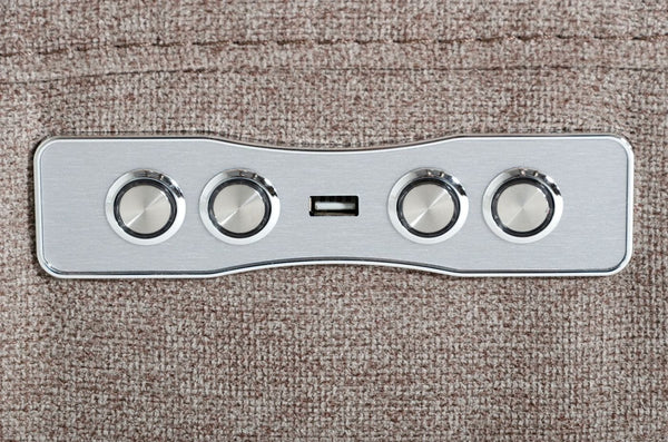 Divani Casa Lloyd Modern Light Brownfabric Sectional With Three Recliners Model VGKMKM.510H-SECT