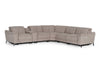 Divani Casa Lloyd Modern Light Brownfabric Sectional With Three Recliners Model VGKMKM.510H-SECT