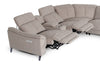 Divani Casa Lloyd Modern Light Brownfabric Sectional With Three Recliners Model VGKMKM.510H-SECT