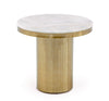 Modrest Rocky Glam White & Gold End Table Model VGGMM-ET-1360A