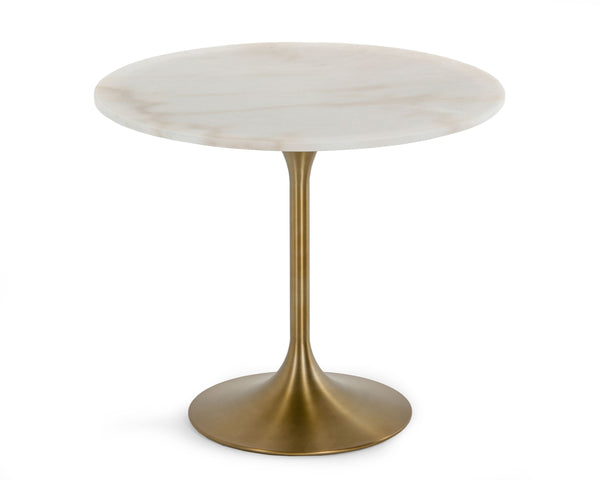 Modrest Collins Glam White Marble & Gold Dining Table Model VGGMM-DT-1089
