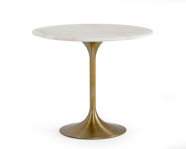 Modrest Collins Glam White Marble & Gold Dining Table Model VGGMM-DT-1089