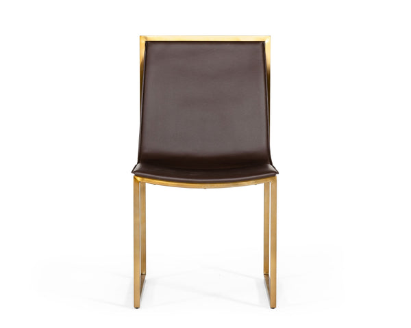 Modrest Dalton Modern Brown Leatherette Dining Chair (Set Of 2) Model VGGMDC-305-DC