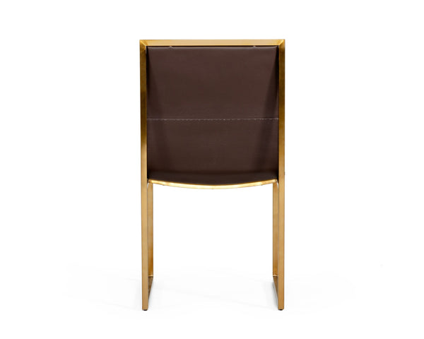 Modrest Dalton Modern Brown Leatherette Dining Chair (Set Of 2) Model VGGMDC-305-DC