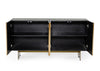 Perret Glam Black Ash & Brushed Brass Modern Buffet