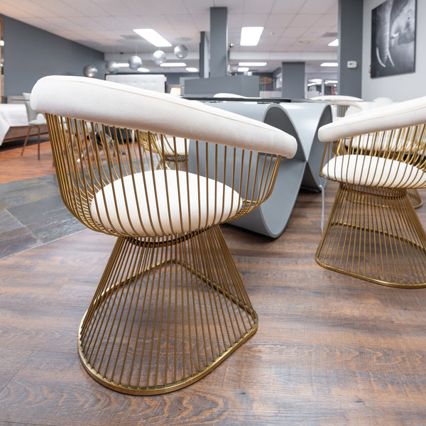 Modrest Chandler Modern Beige Velvet & Gold Dining Chair Model VGZAY007-BEI-DC