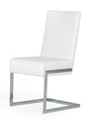 Modrest Batavia Modern White & Stainless Steel Dining Chair (Set Of 2) Model VGEWF3131BK-WHT
