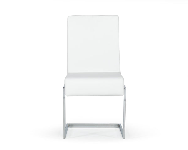 Modrest Batavia Modern White & Stainless Steel Dining Chair (Set Of 2) Model VGEWF3131BK-WHT