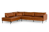 Divani Casa Sherry Modern Cognac Leather Left Facing Sectional Sofa Model VGKKKF.1061Z-CGN-LAF-SECT