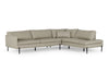Sherry Modern Grey Leather Right Facing Sectional Sofa