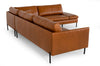 Divani Casa Sherry Modern Cognac Leather Right Facing Sectional Sofa Model VGKKKF.1061Z-CGN-RAF-SECT