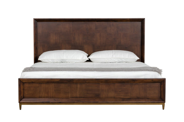Modrest Shane Modern Acacia & Brass Bed Model VGNXSHANE-BED