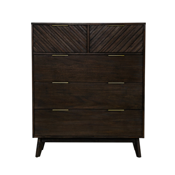 Modrest Daisy Mid Century Dark Acacia Chest Model VGWDKYOTO-CHEST