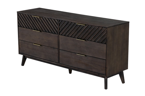 Daisy Mid-Century Dark Acacia Dresser