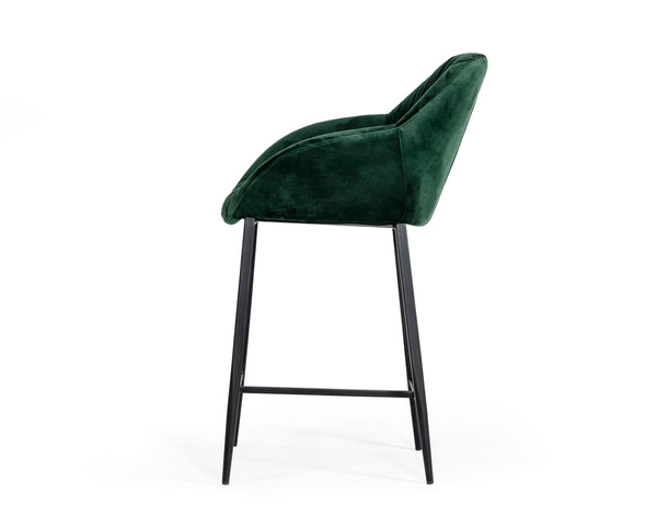 Modrest Katrina Modern Green Fabric Bar Stool Model VGEUMC-9389CH-BS