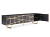 Kilson Modern Black Oak & Champagne Gold TV Stand
