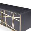 Kilson Modern Black Oak & Champagne Gold TV Stand