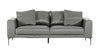 Jacoba Modern Dark Grey Leather Sofa